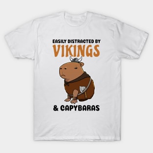 Easily Distracted by Vikings and Capybaras T-Shirt